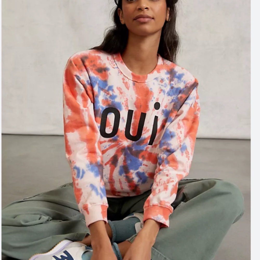 Clare V Tie-Dye Sweatshirt Size Medium